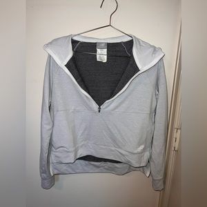 White new balance half zip hoodie